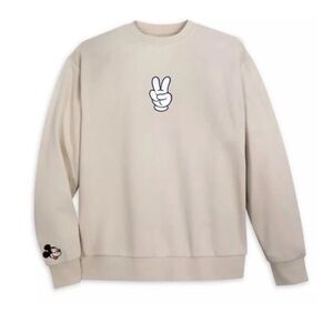 NWOT Disney tan peace sign sweatshirt